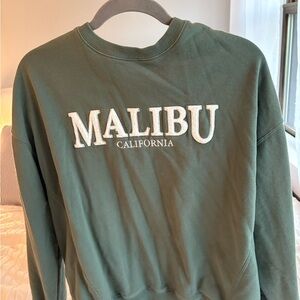 Brandy Melville Green Malibu Sweatshirt